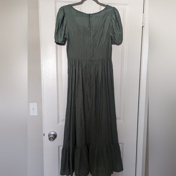 Sage green maxi prairie dress Small - Picture 4 of 4